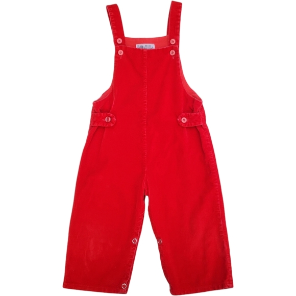Vintage The Universal from Kmart Overalls Red Corduory Baby 24 Months - Picture 1 of 5